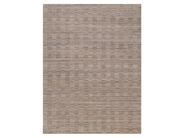 9'2" x 12'1" New Hand Loomed Brown Polyester Rectangle Oriental Rug - MOA10292182