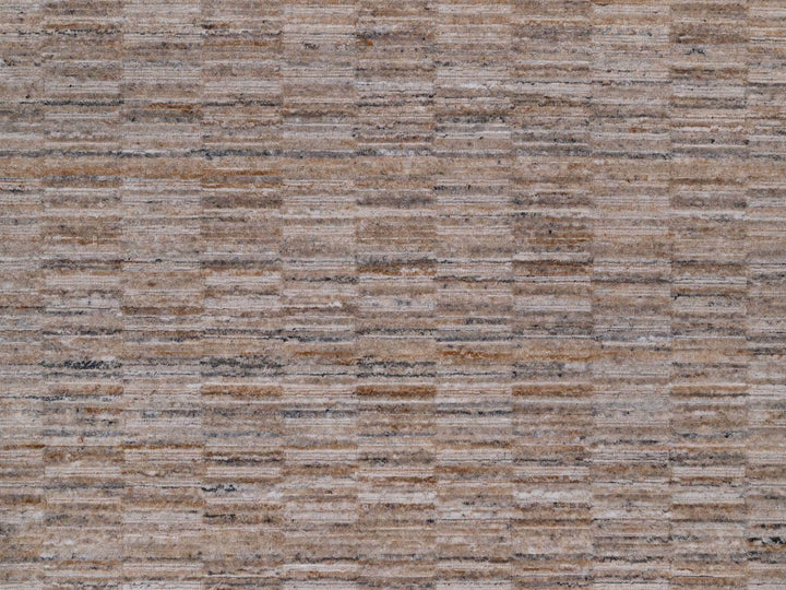 9'2" x 12'1" New Hand Loomed Brown Polyester Rectangle Oriental Rug - MOA10292182