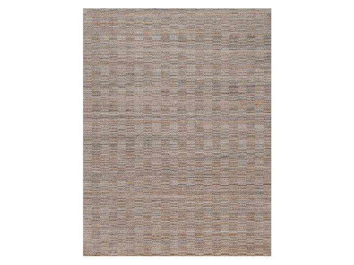 9'1" x 12'1" New Hand Loomed Brown Wool Rectangle Oriental Rug - MOA10292183