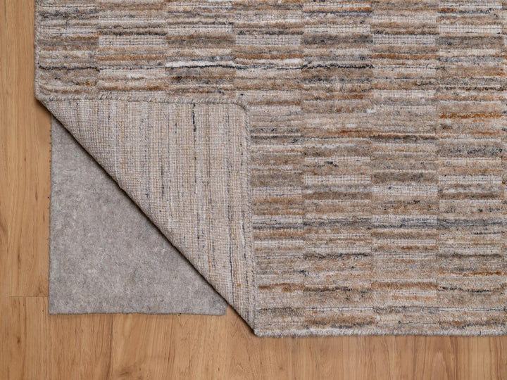 9'1" x 12'1" New Hand Loomed Brown Wool Rectangle Oriental Rug - MOA10292183