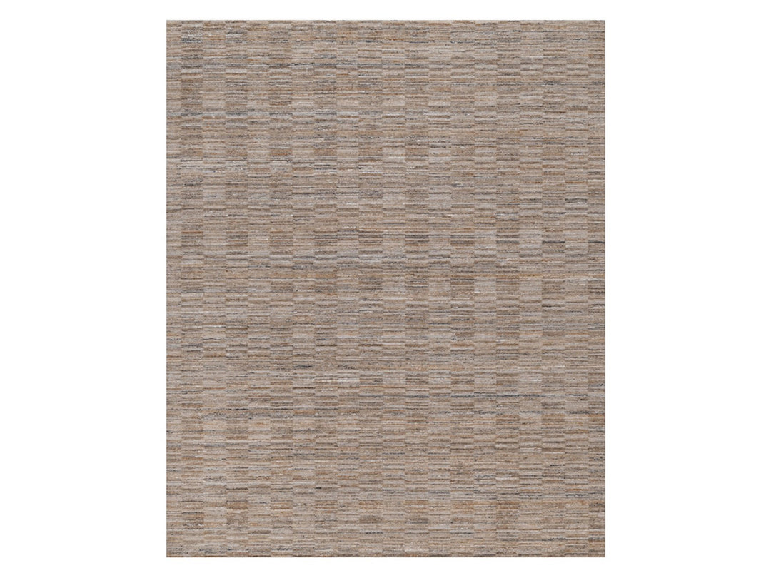 8'2" x 10'1" New Hand Loomed Brown Polyester Rectangle Oriental Rug - MOA10292184