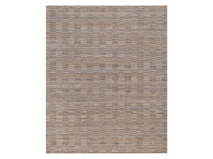 8'2" x 10'1" New Hand Loomed Brown Polyester Rectangle Oriental Rug - MOA10292184