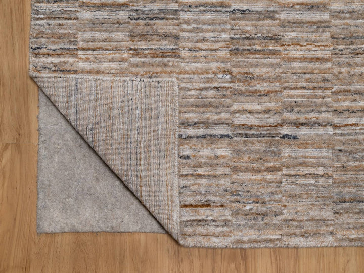 8'2" x 10'1" New Hand Loomed Brown Wool Rectangle Oriental Rug - MOA10292184