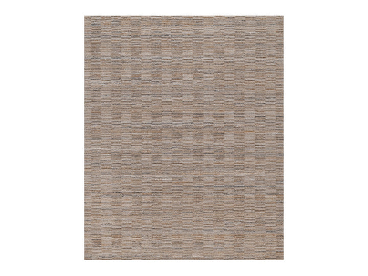 8'2" x 10'1" New Hand Loomed Brown Wool Rectangle Oriental Rug - MOA10292185