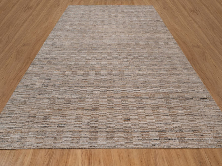 12'1" x 15'0" New Hand Loomed Brown Wool Rectangle Oriental Rug - MOA10292186