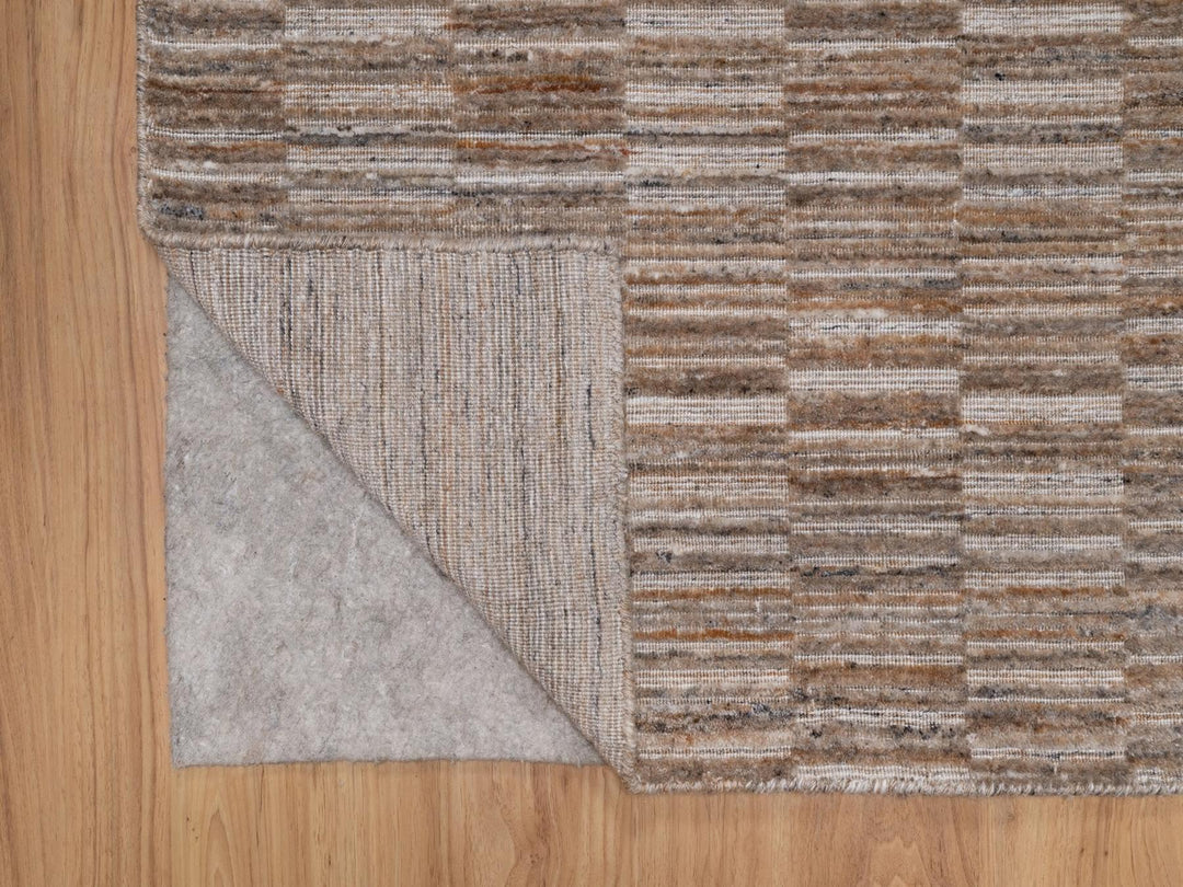 2'7" x 12'0" New Hand Loomed Brown Polyester Runner Oriental Rug - MOA10292187