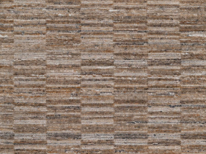 2'7" x 12'0" New Hand Loomed Brown Wool Runner Oriental Rug - MOA10292187