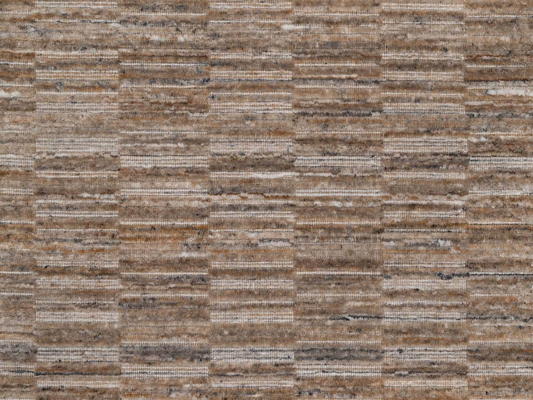 2'7" x 12'0" New Hand Loomed Brown Polyester Runner Oriental Rug - MOA10292187