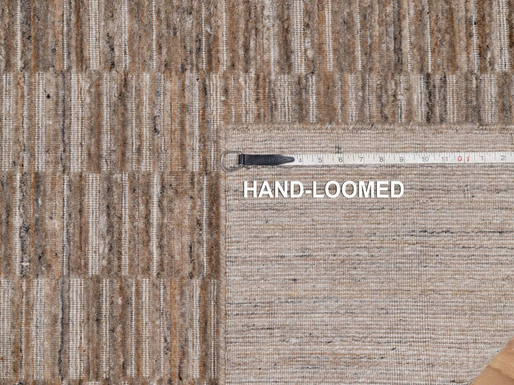 2'7" x 12'0" New Hand Loomed Brown Wool Runner Oriental Rug - MOA10292187