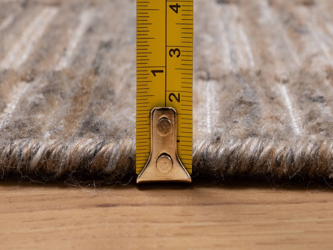 2'7" x 11'11" New Hand Loomed Brown Wool Runner Oriental Rug - MOA10292188