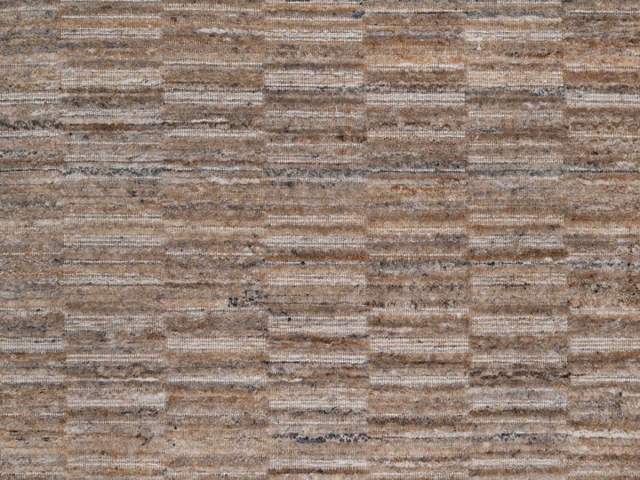 2'7" x 10'0" New Hand Loomed Brown Wool Runner Oriental Rug - MOA10292189