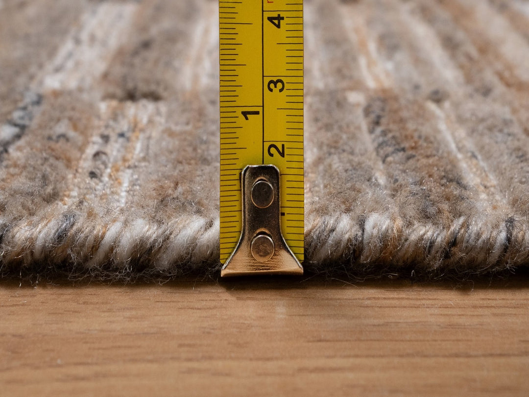 2'7" x 10'0" New Hand Loomed Brown Wool Runner Oriental Rug - MOA10292189