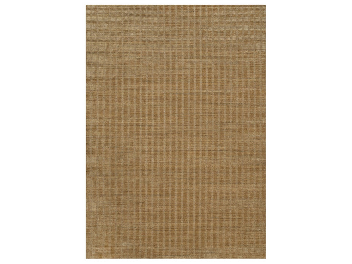 9'11" x 14'0" New Hand Loomed Brown Wool Rectangle Oriental Rug - MOA10292192