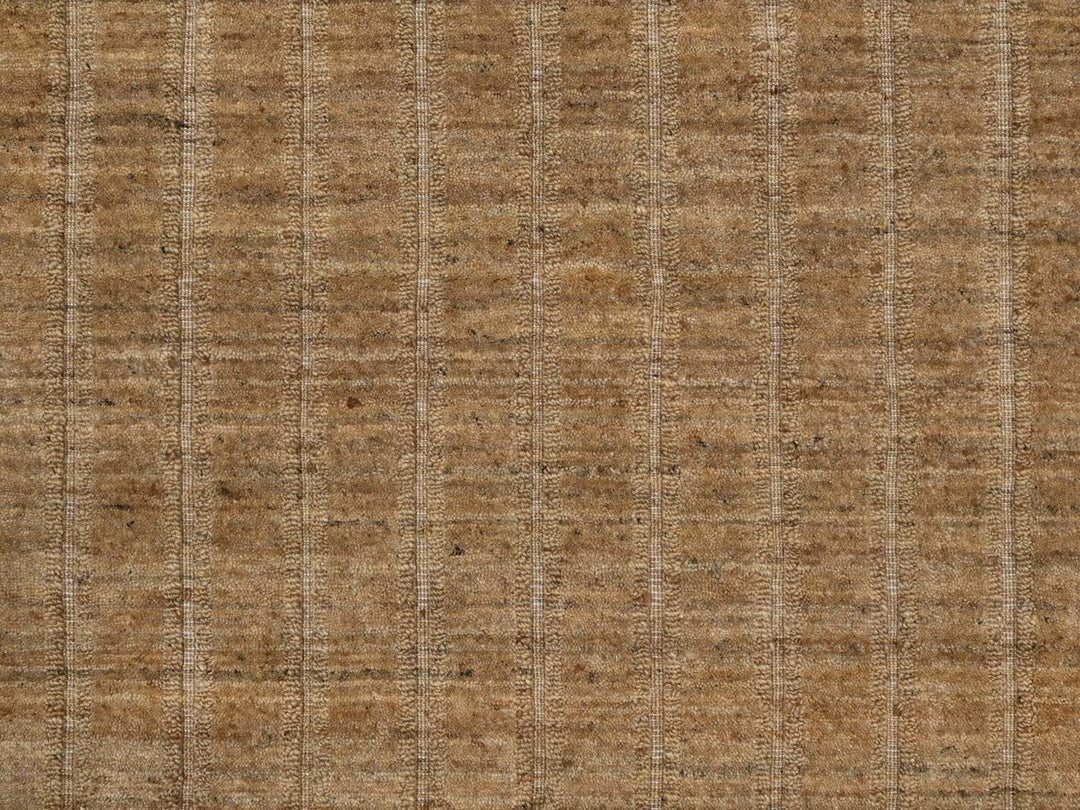 9'11" x 14'0" New Hand Loomed Brown Wool Rectangle Oriental Rug - MOA10292192