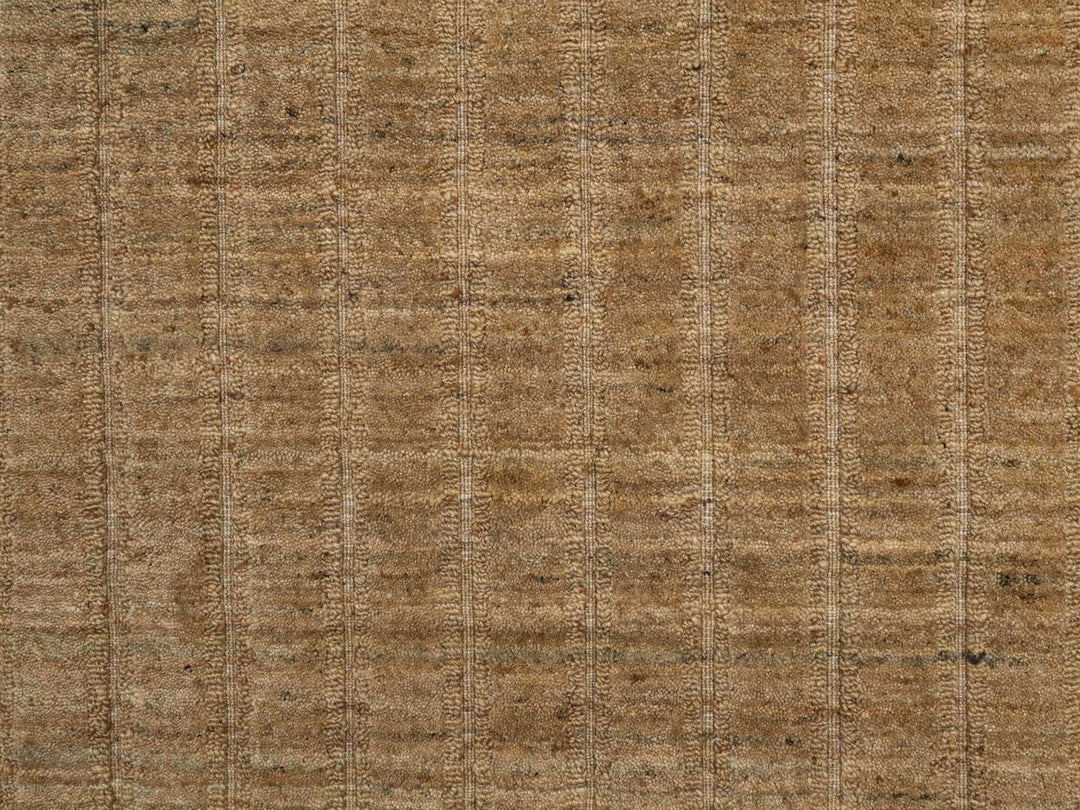 8'1" x 10'0" New Hand Loomed Brown Wool Rectangle Oriental Rug - MOA10292193