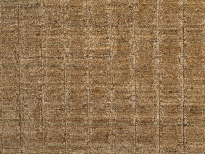 8'1" x 10'0" New Hand Loomed Brown Wool Rectangle Oriental Rug - MOA10292193