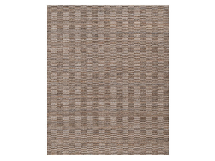 8'1" x 10'0" New Hand Loomed Brown Polyester Rectangle Oriental Rug - MOA10292196