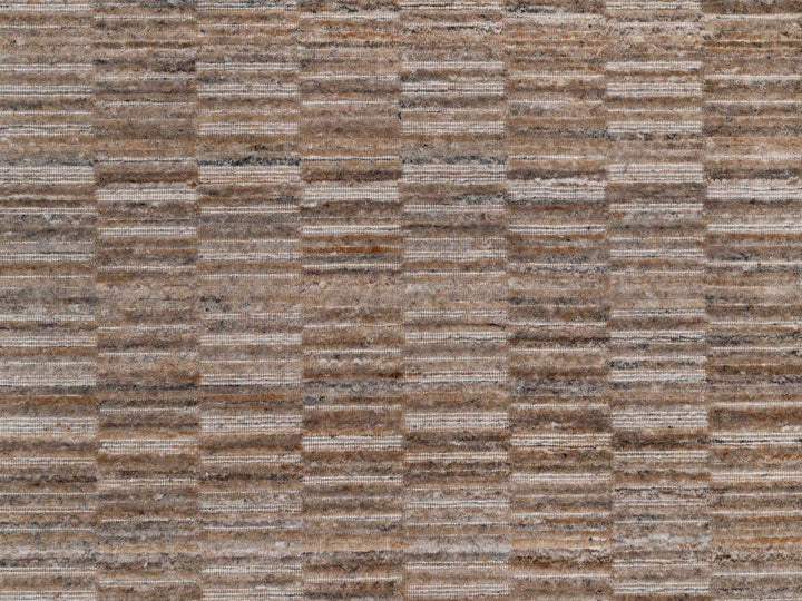 8'1" x 10'0" New Hand Loomed Brown Wool Rectangle Oriental Rug - MOA10292196