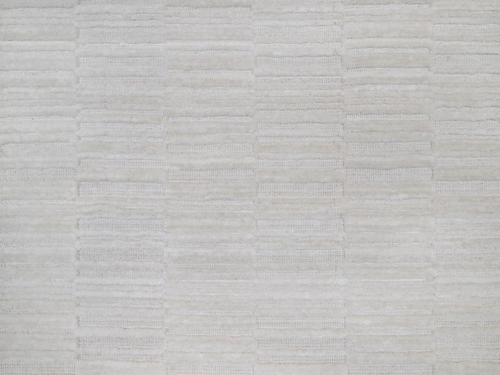 2'7" x 8'0" New Hand Loomed Ivory Polyester Runner Oriental Rug - MOA10292198