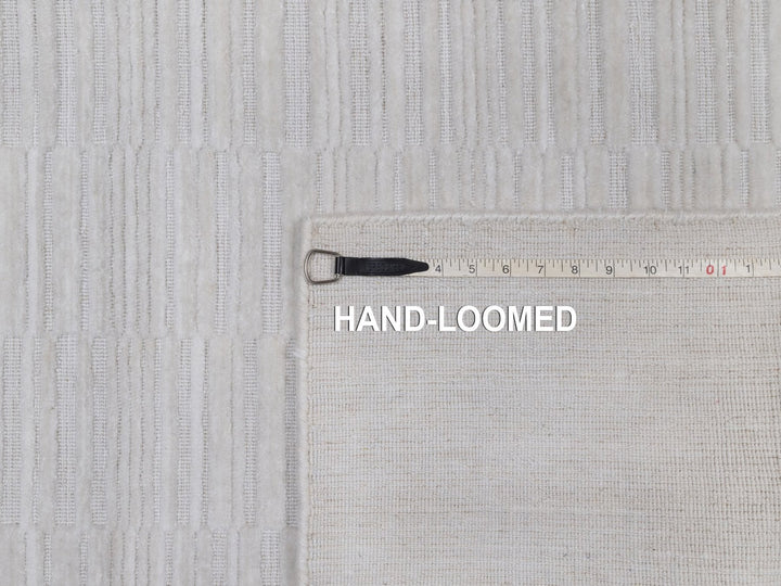 2'7" x 8'0" New Hand Loomed Ivory Wool Runner Oriental Rug - MOA10292198