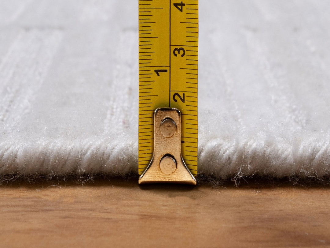 2'6" x 10'0" New Hand Loomed Ivory Wool Runner Oriental Rug - MOA10292200