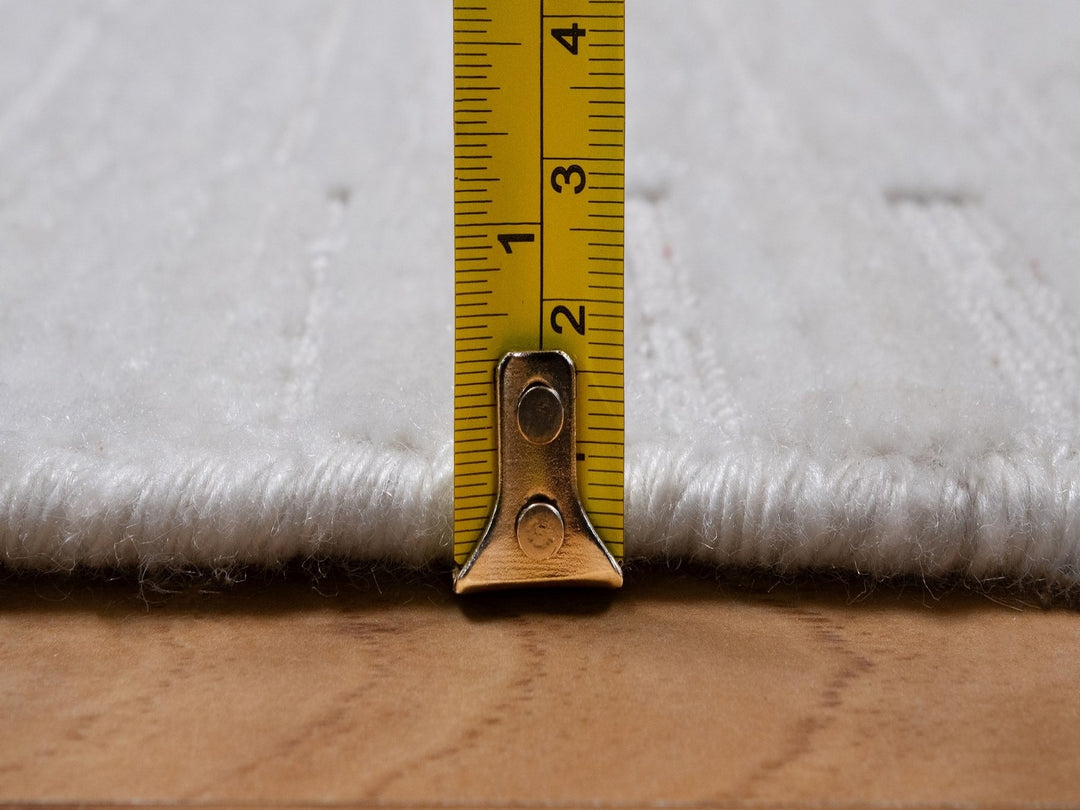 2'6" x 12'1" New Hand Loomed Ivory Wool Runner Oriental Rug - MOA10292202