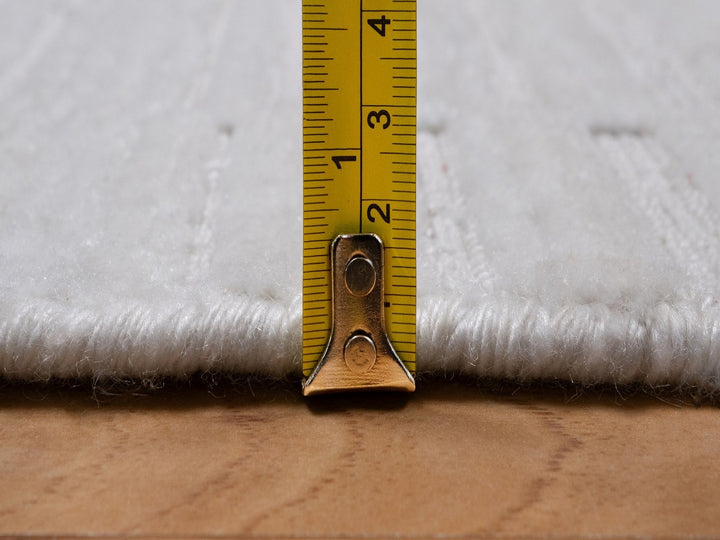 2'6" x 12'1" New Hand Loomed Ivory Wool Runner Oriental Rug - MOA10292202