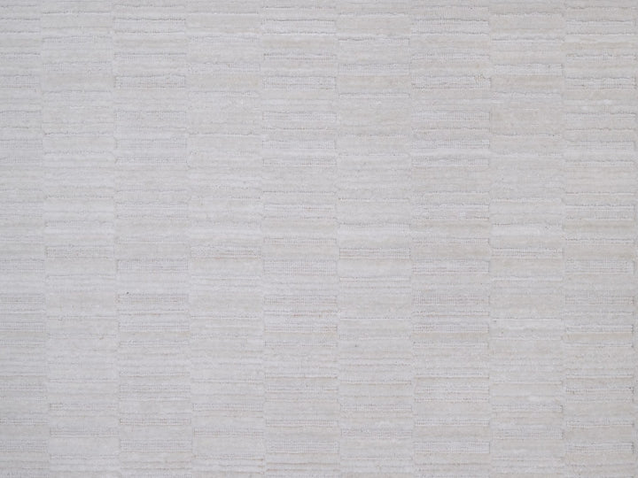 8'2" x 10'1" New Hand Loomed Ivory Wool Rectangle Oriental Rug - MOA10292203