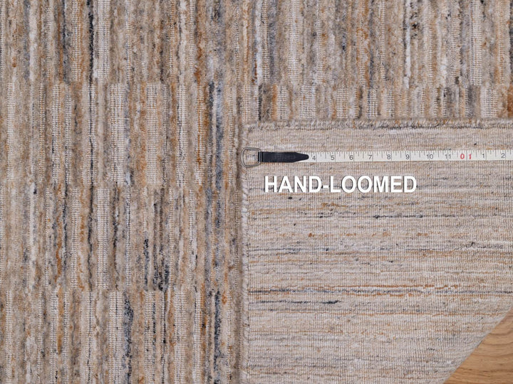 2'7" x 12'0" New Hand Loomed Brown Polyester Runner Oriental Rug - MOA10292206