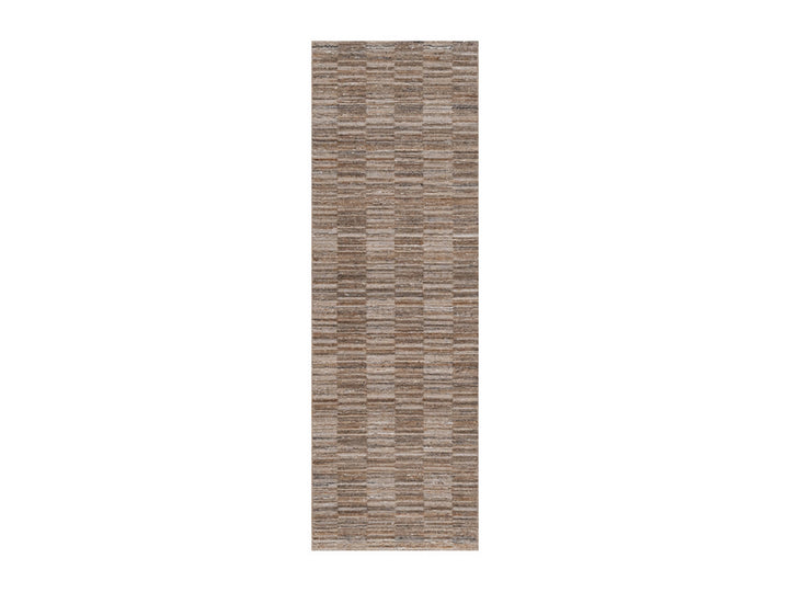 2'7" x 8'0" New Hand Loomed Brown Polyester Runner Oriental Rug - MOA10292207