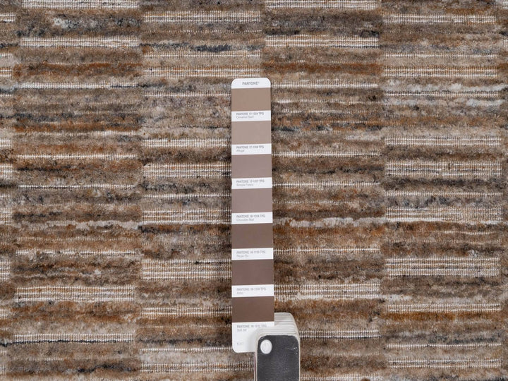 2'7" x 8'0" New Hand Loomed Brown Wool Runner Oriental Rug - MOA10292207