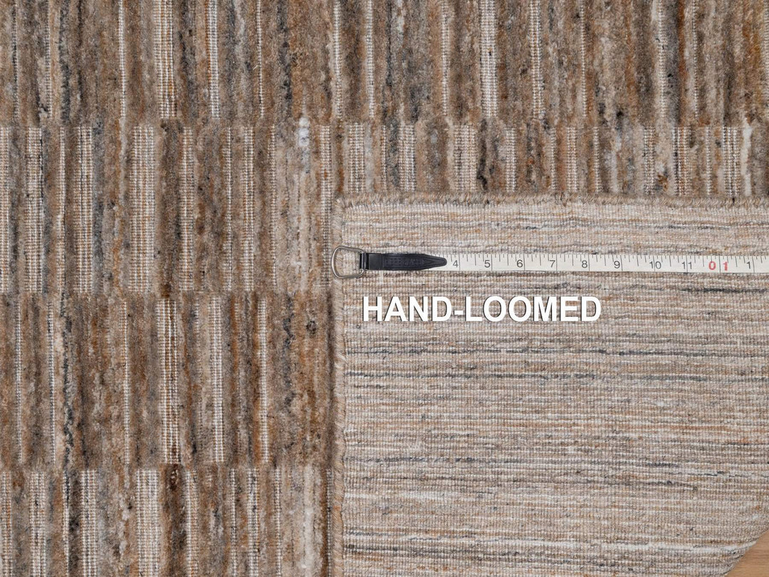 2'7" x 8'0" New Hand Loomed Brown Wool Runner Oriental Rug - MOA10292207