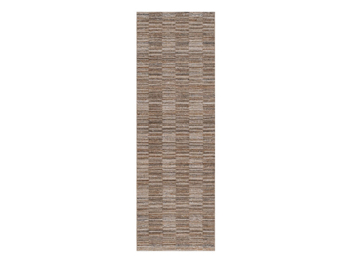 2'7" x 8'0" New Hand Loomed Brown Polyester Runner Oriental Rug - MOA10292208