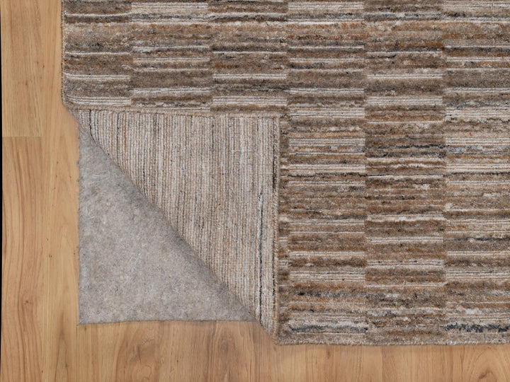2'7" x 8'0" New Hand Loomed Brown Polyester Runner Oriental Rug - MOA10292208