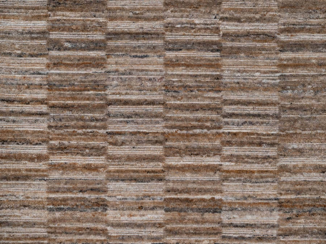 2'7" x 10'0" New Hand Loomed Brown Wool Runner Oriental Rug - MOA10292208