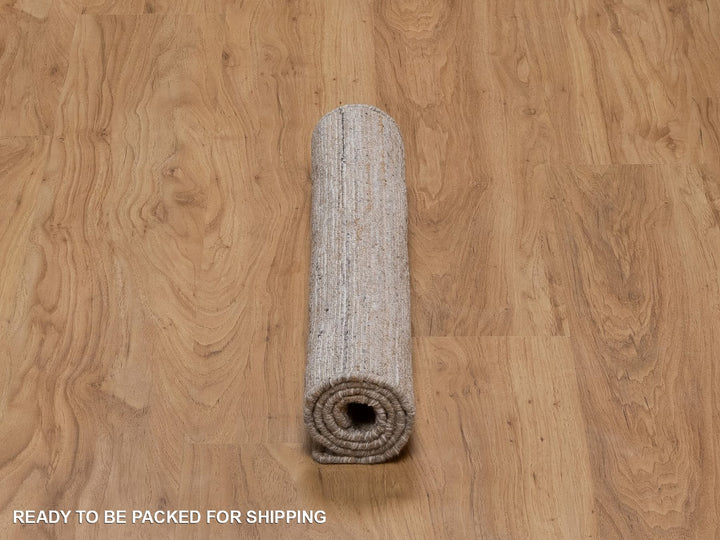 2'0" x 3'0" New Hand Loomed Brown Wool Rectangle Oriental Rug - MOA10292210