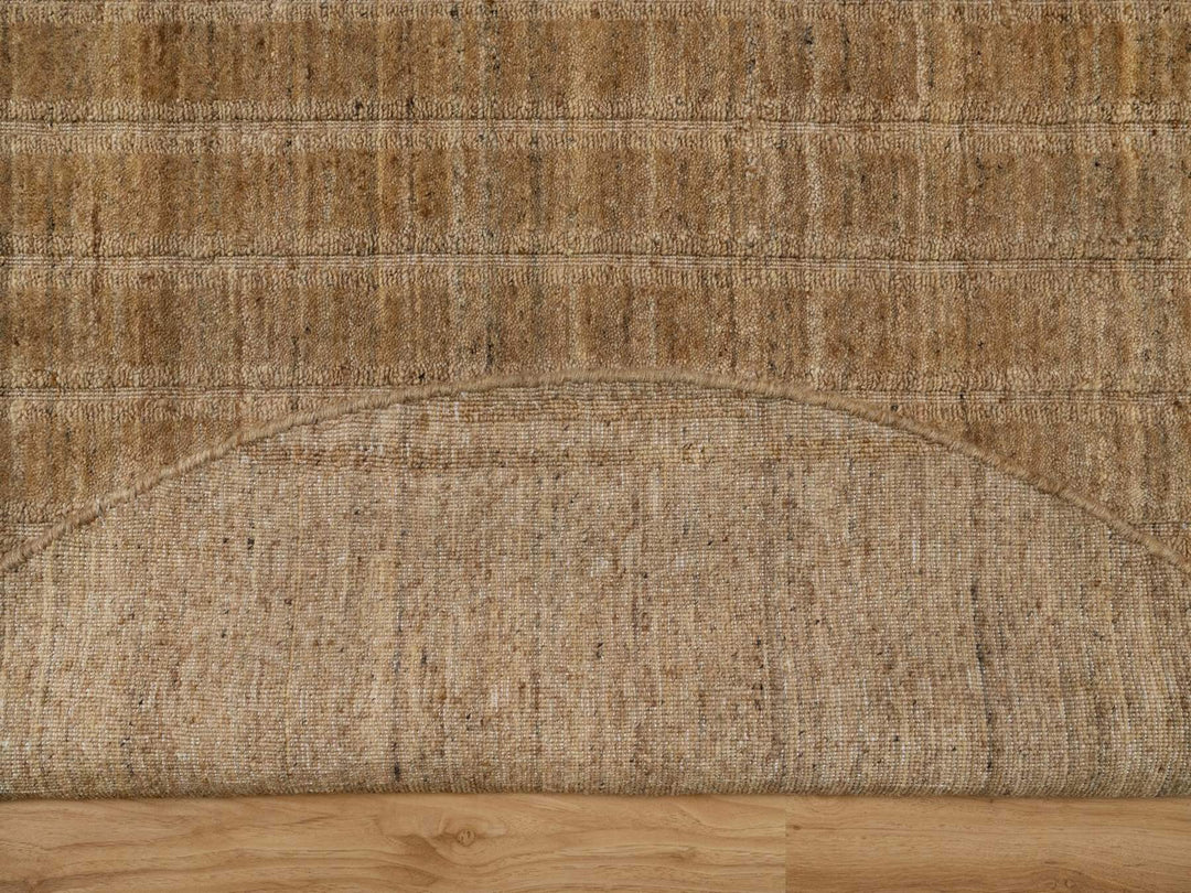 6'0" x 6'0" New Hand Loomed Brown Wool Round Oriental Rug - MOA10292213