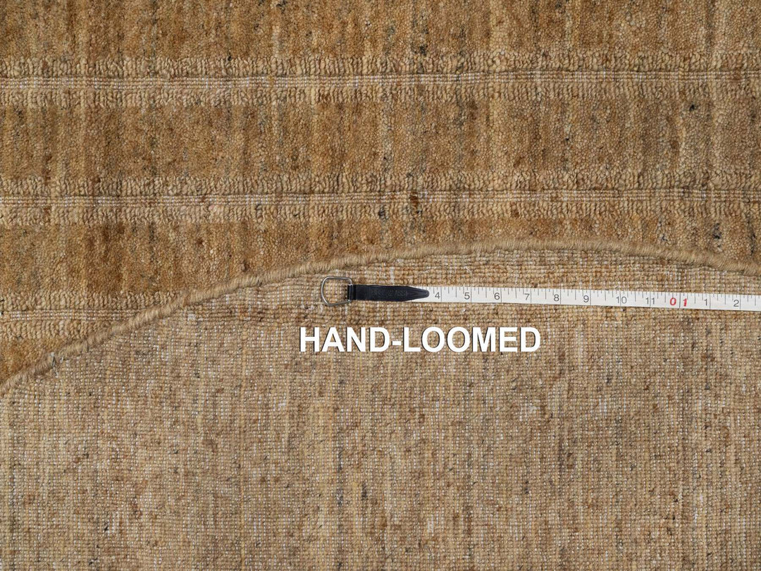 6'0" x 6'0" New Hand Loomed Brown Wool Round Oriental Rug - MOA10292213