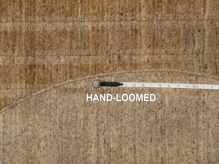 6'0" x 6'0" New Hand Loomed Brown Wool Round Oriental Rug - MOA10292213