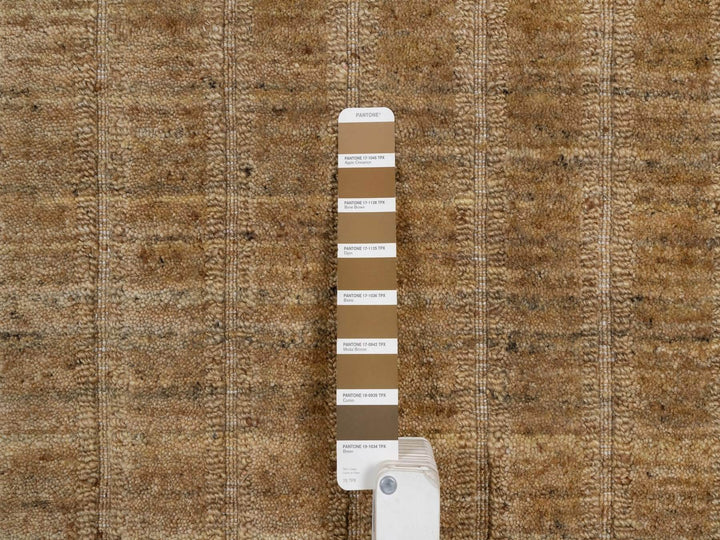 6'0" x 6'0" New Hand Loomed Brown Wool Round Oriental Rug - MOA10292214