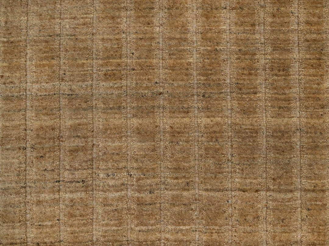 6'0" x 6'0" New Hand Loomed Brown Wool Round Oriental Rug - MOA10292214