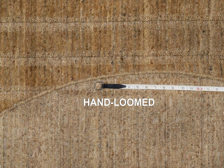 6'0" x 6'0" New Hand Loomed Brown Wool Round Oriental Rug - MOA10292214