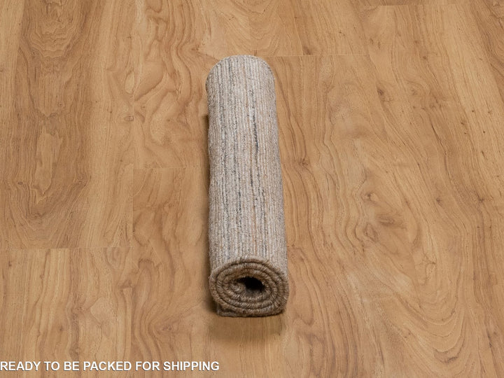 2'0" x 3'0" New Hand Loomed Brown Wool Rectangle Oriental Rug - MOA10292215