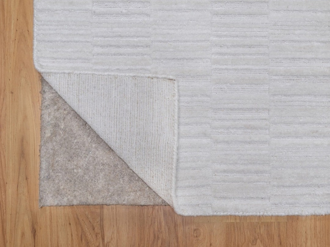 2'1" x 3'1" New Hand Loomed Ivory Wool Rectangle Oriental Rug - MOA10292220