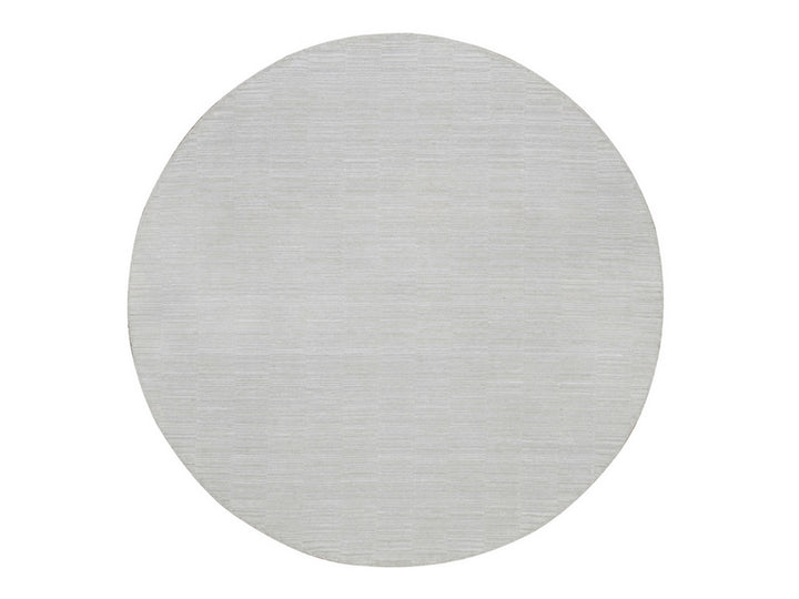 6'0" x 6'0" New Hand Loomed Ivory Polyester Round Oriental Rug - MOA10292223