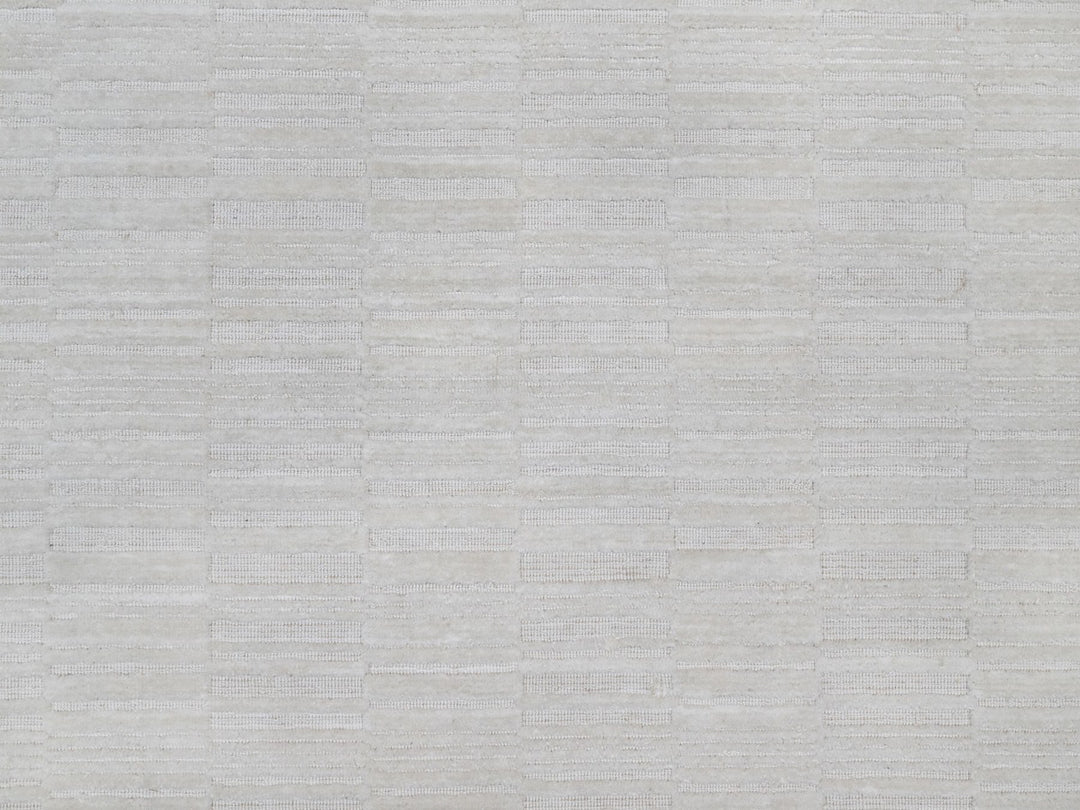 6'0" x 6'0" New Hand Loomed Ivory Wool Round Oriental Rug - MOA10292223