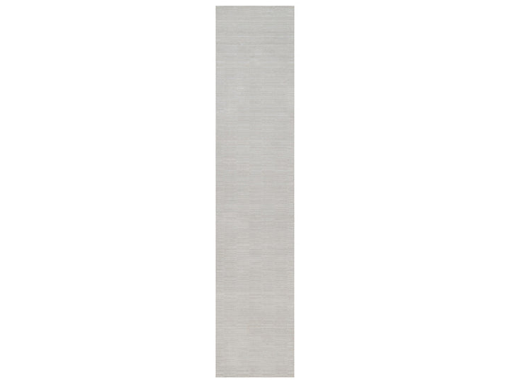 2'6" x 11'11" New Hand Loomed Ivory Wool Runner Oriental Rug - MOA10292224