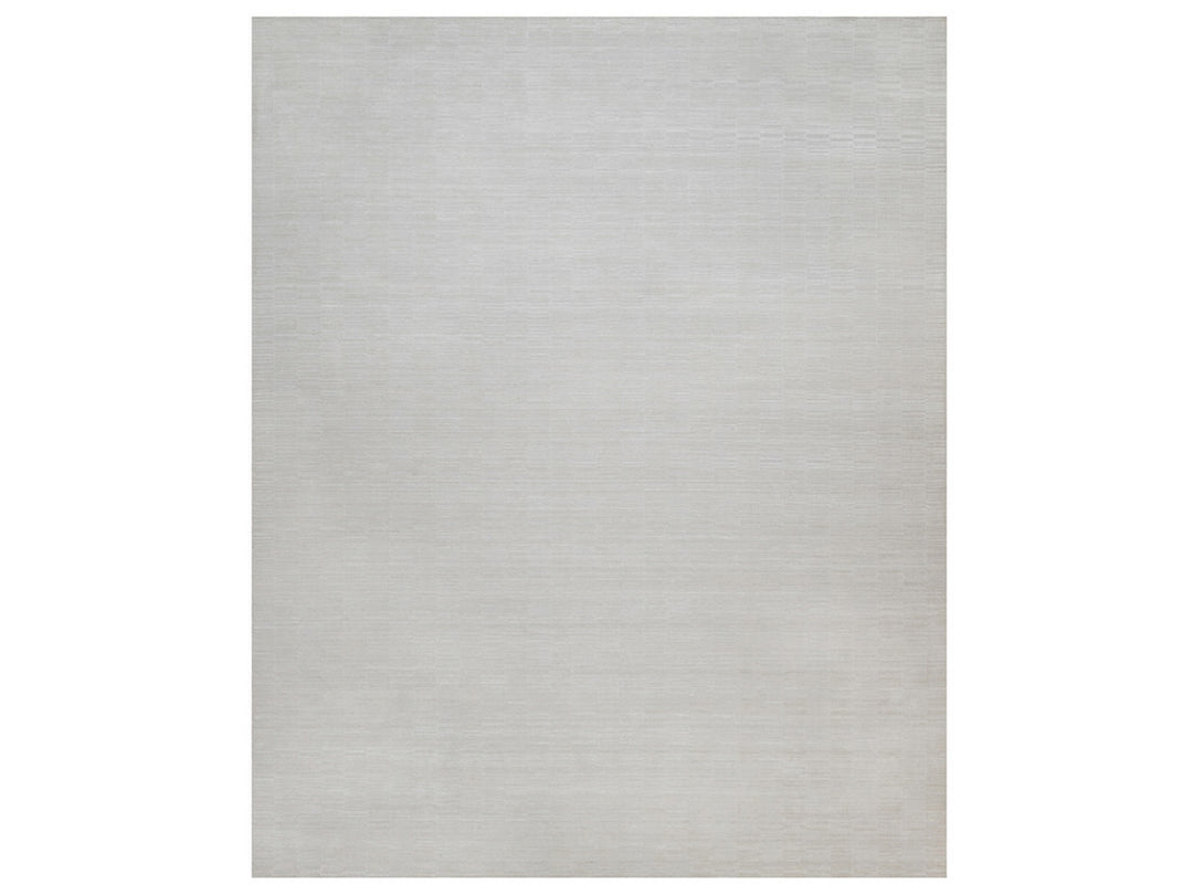 12'1" x 15'0" New Hand Loomed Ivory Polyester Rectangle Oriental Rug - MOA10292227