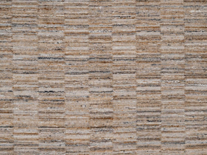 8'0" x 8'0" New Hand Loomed Brown Wool Round Oriental Rug - MOA10292229