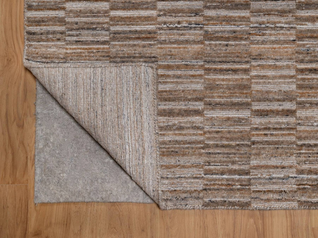 9'1" x 12'0" New Hand Loomed Brown Wool Rectangle Oriental Rug - MOA10292230